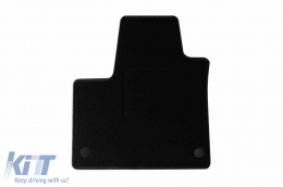 Textile floor mats by Rigum suitable for Mercedes Citan W420 after 2022, Renault Kangoo Van Extra Double cabin after 2021, set of 4 pieces, black-image-6244900