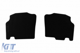 Textile floor mats by Rigum suitable for Mercedes Citan W420 after 2022, Renault Kangoo Van Extra Double cabin after 2021, set of 4 pieces, black-image-6244902