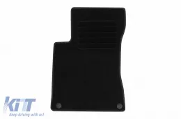 Textile floor mats by Rigum suitable for Mercedes A class W177, B class W247 after 2018, CLA C118, X118, GLA H247 after 2019, set of 4 pieces, black-image-6245903