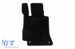 Textile floor mats by Rigum suitable for Mercedes E class W213 after 2016, A Design GT coupe with 4 doors after 2019, set of 4 pieces, black-image-6245965