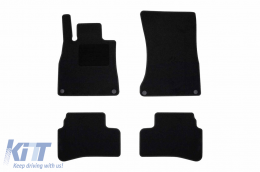 Textile floor mats by Rigum suitable for Mercedes S class W222 2013-2020 short wheelbase, set of 4 pieces, black - ABFMM6023038