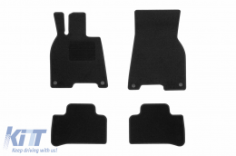 Textile floor mats by Rigum suitable for Mercedes EQE after 2022, set of 4 pieces, black - ABFMM6023271