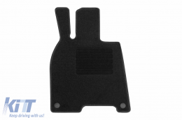 Textile floor mats by Rigum suitable for Mercedes EQE after 2022, set of 4 pieces, black-image-6247553