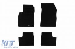 Textile floor mats by Rigum suitable for Nissan Micra 2010-2013, set of 4 pieces, black - ABFMN6023056