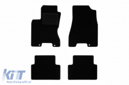 Textile floor mats by Rigum suitable for Nissan X-Trail T31 2007-2014, set of 4 pieces, black