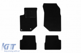 Textile floor mats by Rigum suitable for Opel Corsa F, Peugeot 208 after 2019, Opel Mokka B after 2020, set of 4 pieces, black - ABFMO6022765