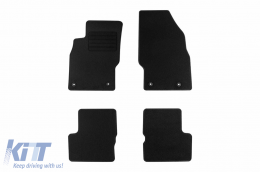 Textile floor mats by Rigum suitable for Opel Corsa E 2014-2019, set of 4 pieces, black - ABFMO6023078