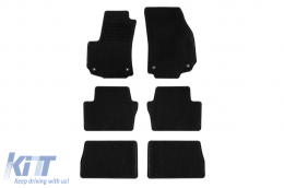 Textile floor mats by Rigum suitable for Opel Zafira B 2005-2014 with 7 seats, set of 6 pieces, black - ABFMO6023358