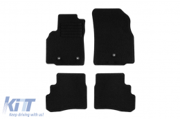 Textile floor mats by Rigum suitable for Opel Karl 2015-2019, set of 4 pieces, black - ABFMO6023364
