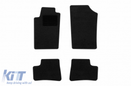Textile floor mats by Rigum suitable for Peugeot 206 2000-2007, set of 4 pieces, black - ABFMP6023093