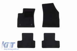 Textile floor mats by Rigum suitable for Renault Megane hatchback after 2016, set of 4 pieces, black - ABFMR6023127