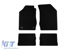 Textile floor mats by Rigum suitable for Renault Clio 2005-2012, set of 4 pieces, black - ABFMR6023131