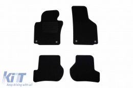 Textile floor mats by Rigum suitable for Skoda Octavia 2005-2013, set of 4 pieces with round fixing holes, black - ABFMS6022796