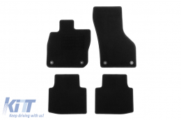 Textile floor mats by Rigum suitable for Skoda Superb, Volkswagen Passat after 2024, set of 4 pieces, black - ABFMS6023313