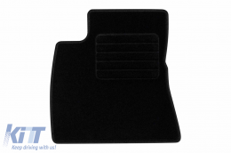Textile floor mats by Rigum suitable for Tesla Model 3 after 2017, set of 3 pieces, black-image-6247369