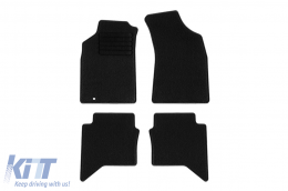 Textile floor mats by Rigum suitable for Toyota Hilux 2005-2016 with single cab, set of 4 pieces, black - ABFMT6023183