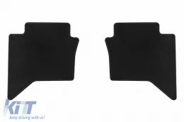 Textile floor mats by Rigum suitable for Toyota Hilux after 2016, with double cab, set of 4 pieces, black-image-6246985