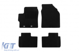 Textile floor mats by Rigum suitable for Toyota Aygo X after 2022, set of 4 pieces, black - ABFMT6023281