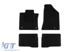 Textile floor mats by Rigum suitable for Ssangyong Korando after 2019, set of 4 pieces, black - ABFMS6022773