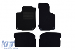 Textile floor mats by Rigum suitable for Volkswagen Golf 4 1997-2002, Bora 1998-2005, Beetle 2011-2018, Skoda Octavia 1997-2004, Seat Leon 1999-2005, set of 4 pieces, black - ABFMS6022797