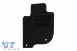 Textile floor mats by Rigum suitable for Mitsubishi L200 after 2015, set of 4 pieces, black-image-6246943