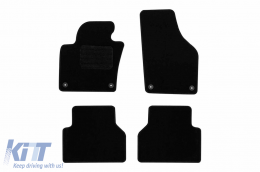 Textile floor mats by Rigum suitable for Volkswagen Tiguan 2007-2016, set of 4 pieces, black - ABFMV6023218