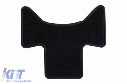 Textile floor mats by Rigum suitable for Volkswagen T7 Multivan after 2022, for 3rd row with open rails, set of 2 pieces, black-image-6247514