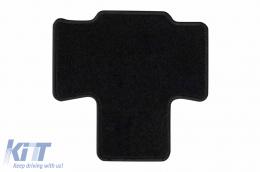 Textile floor mats by Rigum suitable for Volkswagen T7 Multivan after 2022, for 3rd row with open rails, set of 2 pieces, black-image-6247515