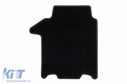 Textile floor mats by Rigum suitable for Volkswagen T7 Multivan after 2022, for 3rd row with closed rails, set of 2 pieces, black-image-6247593