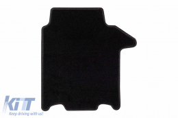 Textile floor mats by Rigum suitable for Volkswagen T7 Multivan after 2022, for 3rd row with closed rails, set of 2 pieces, black-image-6247595