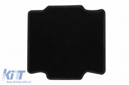 Textile floor mats by Rigum suitable for Volkswagen T7 Multivan after 2022, for 3rd row with closed rails, set of 2 pieces, black-image-6247600