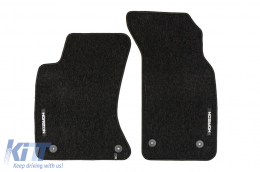 Textile floor mats from the Horizon series by Frogum suitable for Audi A4 B5 1994-2001, set of 4 pieces, black-image-6254861