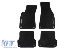 image-8-Textile floor mats from the Horizon series by Frogum suitable for Audi A4 B6 2000-2006, A4 B7 2004-2008, Seat Exeo 2008-2013, set of 4 pieces, black