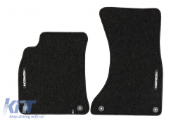 Textile floor mats from the Horizon series by Frogum suitable for Audi A4 B8 2007-2015, set of 4 pieces, black-image-6254875