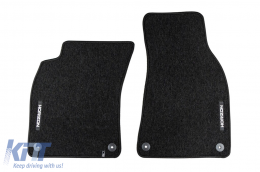 Textile floor mats from the Horizon series by Frogum suitable for Audi A6 C6 2004-2011, set of 4 pieces, black-image-6254889