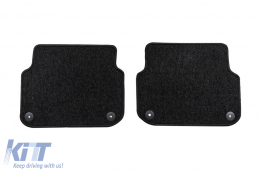 Textile floor mats from the Horizon series by Frogum suitable for Audi A6 C6 2004-2011, set of 4 pieces, black-image-6254890