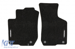 Textile floor mats from the Horizon series by Frogum suitable for Audi A3 8L 1996-2003, set of 4 pieces, black-image-6254917