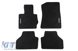 image-23-Textile floor mats from the Horizon series by Frogum suitable for BMW X3 F25 2010-2017, X4 F26 2014-2018, set of 4 pieces, black