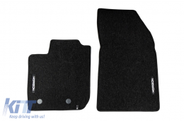Textile floor mats from the Horizon series by Frogum suitable for Dacia Duster 2017-2021 with 21.5cm distance between the driver's fixing clips, set of 4 pieces, black-image-6255042