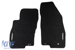 Textile floor mats from the Horizon series by Frogum suitable for Fiat Grande Punto 2005-2012, set of 4 pieces, black-image-6255056