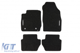 Textile floor mats from the Horizon series by Frogum suitable for Ford Fiesta 2008-2017, set of 4 pieces, black - ABFMF6024779