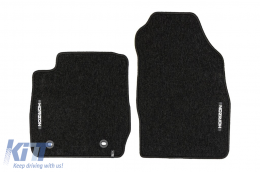 Textile floor mats from the Horizon series by Frogum suitable for Ford Fiesta 2008-2017, set of 4 pieces, black-image-6255105