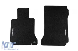 Textile floor mats from the Horizon series by Frogum suitable for Mercedes C class W204 sedan, S204 estate 2007-2014, set of 4 pieces, black-image-6255168