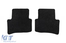 Textile floor mats from the Horizon series by Frogum suitable for Mercedes C class W204 sedan, S204 estate 2007-2014, set of 4 pieces, black-image-6255169