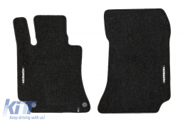 Textile floor mats from the Horizon series by Frogum suitable for Mercedes E class W212 2009-2016, CLS C218 2010-2018, set of 4 pieces, black-image-6255189