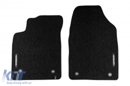 Textile floor mats from the Horizon series by Frogum suitable for Opel Vectra C, Opel Signum 2002-2008, set of 4 pieces, black-image-6255234