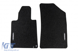 Textile floor mats from the Horizon series by Frogum suitable for Peugeot 508 2010-2018, set of 4 pieces, black-image-6255276