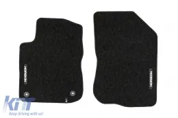 Textile floor mats from the Horizon series by Frogum suitable for Peugeot 208, Peugeot 2008 2012-2019, set of 4 pieces, black-image-6255290