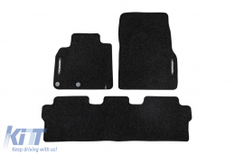 Textile floor mats from the Horizon series by Frogum suitable for Renault Espace, Grand Espace 2002-2014, set of 4 pieces, black - ABFMR6024808