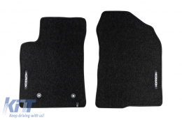 Textile floor mats from the Horizon series by Frogum suitable for Toyota Corolla Verso 2004-2009, set of 4 pieces, black-image-6255385